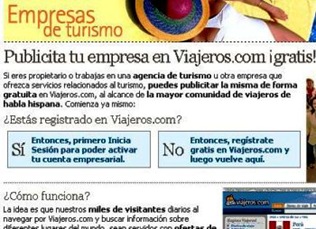viajeros publicidad gratis