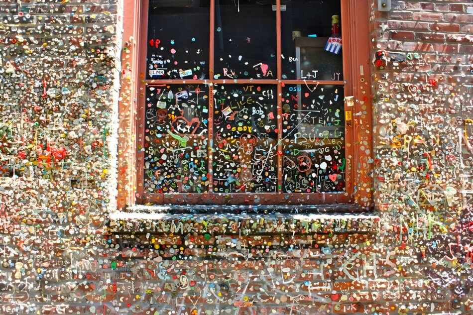 La pared de los chicles